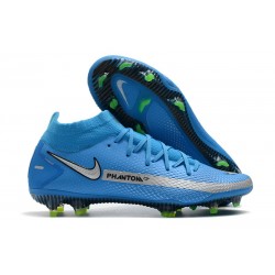 Nike Phantom GT Elite DF FG Nuovo Scarpa Blu Argento