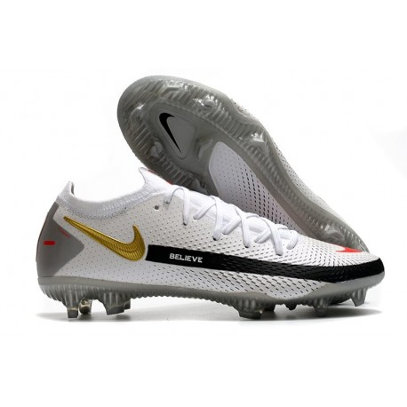 Nike Scarpe da Calcio 2021 Phantom GT Elite FG Blanco Negro Rosso