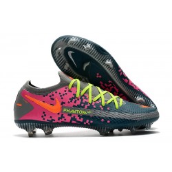 Nike Scarpe da Calcio 2021 Phantom GT Elite FG Blu Grigio Rosa