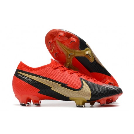 Nike Nuovo Mercurial Vapor 13 Elite FG Rosso Nero Oro