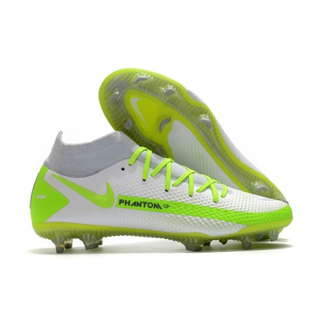 Nike Phantom GT Elite DF FG Nuovo Scarpa Bianco Verde