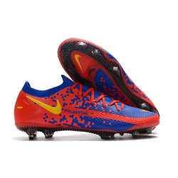 Nike Scarpe da Calcio 2021 Phantom GT Elite FG Blu Rosso Giallo