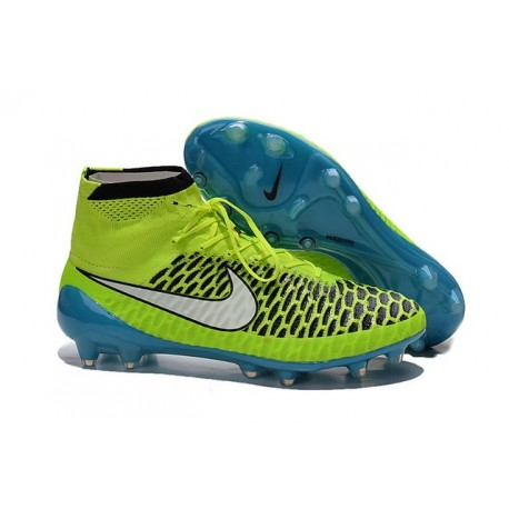 2015 Scarpe da Calcio Nike Magista Obra FG ACC Verde Blu Bianco