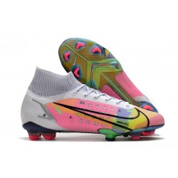 Nike Mercurial Superfly VIII Elite FG Dragonfly - Vit Silver Mörklila