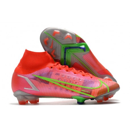 Nike Mercurial Superfly VIII Elite FG Cremisi Vivace Argento Metallico