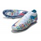 Nike Phantom GT Elite DF 3D FG Bianco Blu Cloro Rosa Blast Opti Giallo