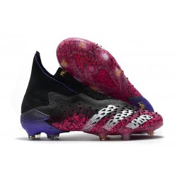 Scarpe adidas Predator Freak+ FG Nero Core Bianco Rosa Shock