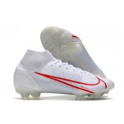 Nike Mercurial Superfly 8 Elite FG Bianco Rosso