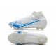 Nike Mercurial Superfly 8 Elite FG Bianco Blu