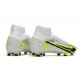 Scarpe Nike Mercurial Superfly VIII Elite FG Bianco Nero Metallic Argento Volt