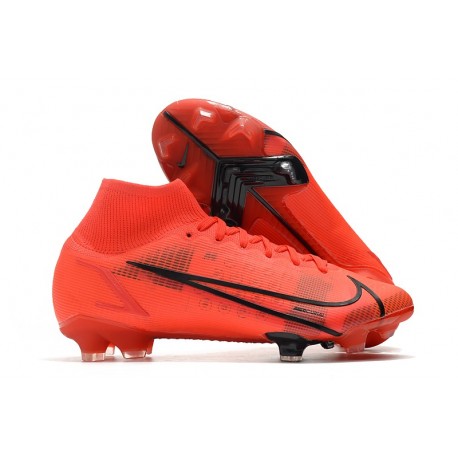 Scarpe Nike Mercurial Superfly VIII Elite FG Rosso Negro