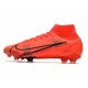 Scarpe Nike Mercurial Superfly VIII Elite FG Rosso Negro