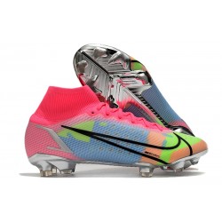 Scarpe Nike Mercurial Superfly VIII Elite FG Rosa Blu Verde