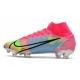 Scarpe Nike Mercurial Superfly VIII Elite FG Rosa Blu Verde