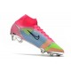 Scarpe Nike Mercurial Superfly VIII Elite FG Rosa Blu Verde