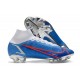 Scarpe Nike Mercurial Superfly VIII Elite FG Blu Bianco Rosso