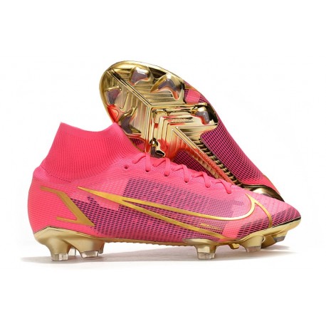 Scarpe Nike Mercurial Superfly VIII Elite FG Rosa Oro Nero