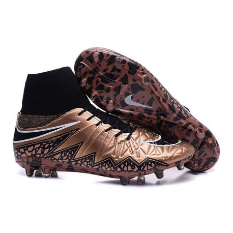 Scarpe da Calcio 2015 Nike Hypervenom Phantom II FG Oro Nero Bianco