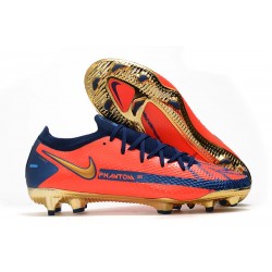 Scarpa Nike Phantom GT Elite FG Uomo Arancio Blu Oro