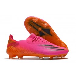 adidas Scarpe X Ghosted.1 FG Rosa Shock Nero Core Arancione Acceso