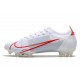 Scarpe Nuovo Nike Mercurial Vapor 14 Elite FG Bianco Rosso