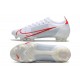 Scarpe Nuovo Nike Mercurial Vapor 14 Elite FG Bianco Rosso