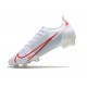 Scarpe Nuovo Nike Mercurial Vapor 14 Elite FG Bianco Rosso