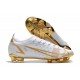 Scarpe Nuovo Nike Mercurial Vapor 14 Elite FG Bianco Oro