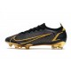 Scarpe Nuovo Nike Mercurial Vapor 14 Elite FG Nero Oro