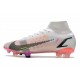 Nike Mercurial Superfly 8 Elite FG Bianco Nero Cremisi Vivace Rosa