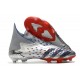 Scarpe adidas Predator Freak+ FG Argento Metallico Nero Core Scarlatto