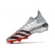 adidas Predator Freak.1 FG Nuovo Argento Metallico Nero Core Scarlatto