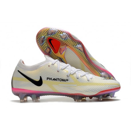 Nike Phantom GT2 Elite FG Bianco Nero Cremisi Vivace Rosa Blast