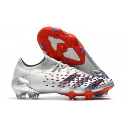 Scarpe adidas Predator Freak.1 Low FG Argento Metallico Nero Core Scarlatto