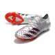 Scarpe adidas Predator Freak.1 Low FG Argento Metallico Nero Core Scarlatto