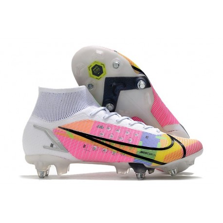 Nike Mercurial Superfly VIII Elite SG-PRO AC Bianco Nero Rosa