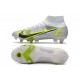 Nike Mercurial Superfly VIII Elite SG-PRO AC Bianco Nero Metallic Argento Volt