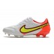 Scarpa Nike Tiempo Legend 9 Elite FG Bianco Volt Cremisi Vivace