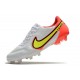 Scarpa Nike Tiempo Legend 9 Elite FG Bianco Volt Cremisi Vivace