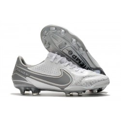 Scarpa Nike Tiempo Legend 9 Elite FG Bianco Grigio