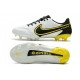 Scarpa Nike Tiempo Legend 9 Elite FG Bianco Fumo Scuro Grigio Nero Giallo