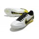 Scarpa Nike Tiempo Legend 9 Elite FG Bianco Fumo Scuro Grigio Nero Giallo