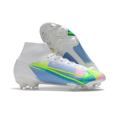 Nike Mercurial Superfly 8 Elite FG Bianco Blu