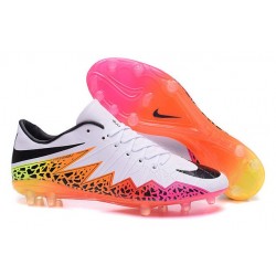 Scarpini Calcio Uomo 2015 Nike Hypervenom Phantom FG ACC Bianco Rosa Nero