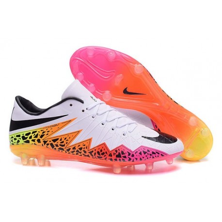 Scarpini Calcio Uomo 2015 Nike Hypervenom Phantom FG ACC Bianco Rosa Nero