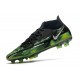 Nike Phantom GT Elite DF2 FG Nero Metallic Platino Verde Strike