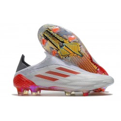 adidas X Speedflow+ FG Bianco Ferro Metallizzato Rosso Solare