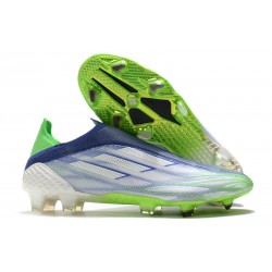 Scarpe da Calcio adidas X Speedflow+ FG Bianco Verde Screaming Sonic Ink