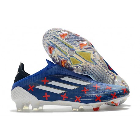 Scarpe da Calcio adidas X Speedflow+ FG 11/11 -Blu Vivace Bianco Rosso Vivido