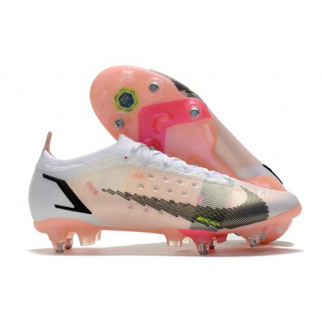 Nike Mercurial Vapor 14 Elite SG Bianco Nero Cremisi Vivace Rosa Blast